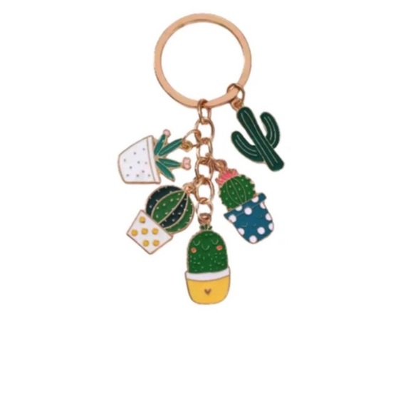 RETAIL $20 Kinsley Armelle Accessory Collection Cactus Charm Keychain*Bag Charm - Picture 1 of 5